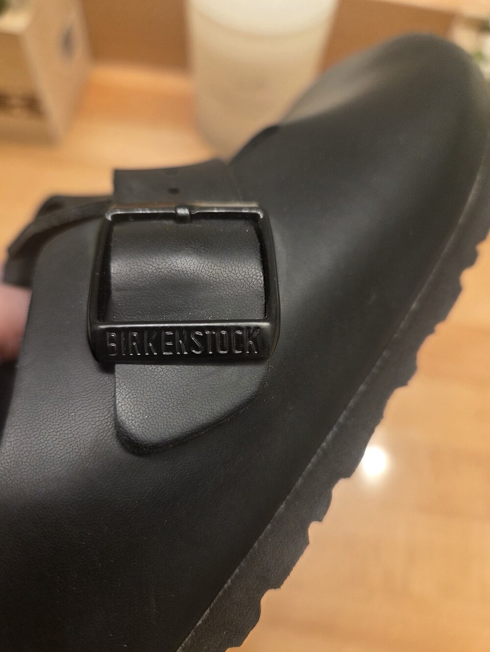 Birkenstock Boston Clogs Black Smooth Leather Womens Size 41 - Picture 7 of 11